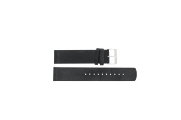 Horlogeband Skagen SKW6471 Glad leder Zwart 20mm