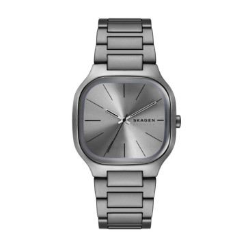 Watch strap Skagen SKW6936 Steel Anthracite grey 14mm