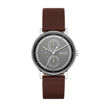 Watch strap Skagen SKW6941 Leather Brown 20mm