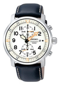 Watch strap Seiko SNN227P1 / 7T94-0BJ0 Leather Black 22mm