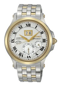 Watch strap Seiko Premier / SNP042P1 / 7D48-0AG0 03B / M0NB111C0 Steel Bi-color 20mm