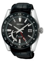 Watch band Seiko 5R66-0AR0 / SNR021J1 Leather 24mm