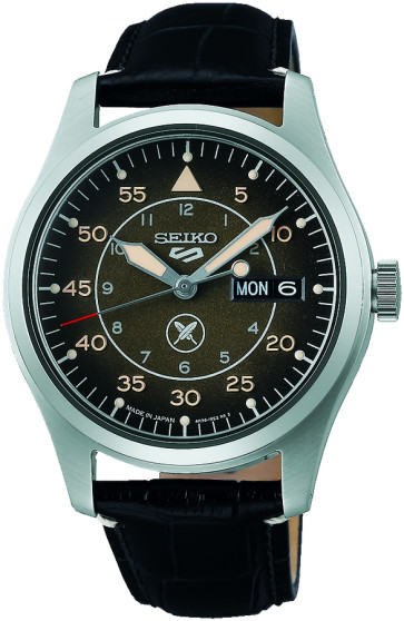 Watch strap Seiko SRPL31K1 / 4R36 16X0 / 5 Sports / L0PY011J0 Leather Black 20mm