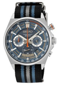 Watch strap Seiko SSB409P1.8T63-00T00 Nylon/perlon Bi-color 22mm