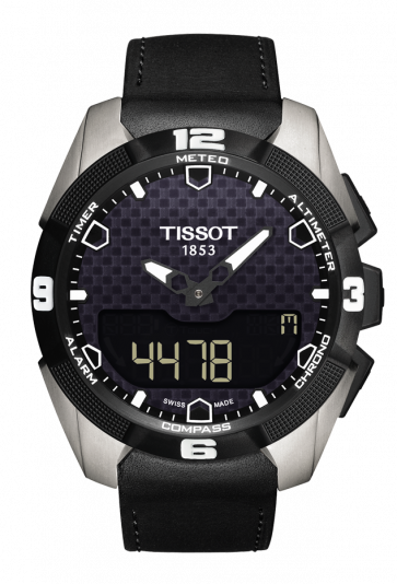 Watch strap Tissot T0914204605100A / T0914204606100A / T610035307 Leather Black 22mm