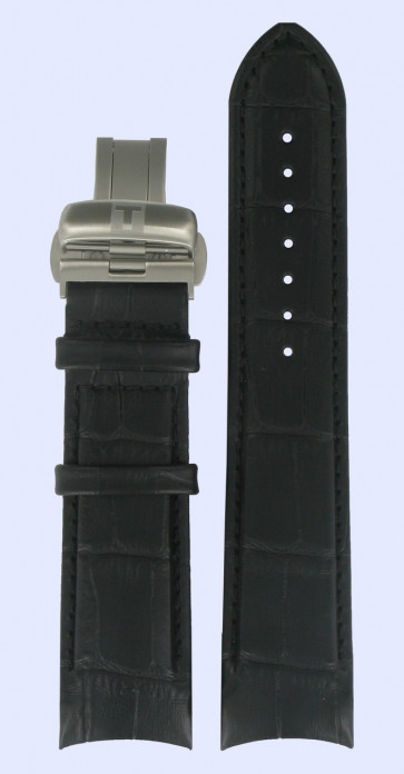 Watch strap Tissot T0354281605100A / T600041201 Leather Black 22mm