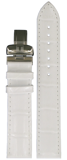 Watch strap Tissot T600032782 Leather White 19mm