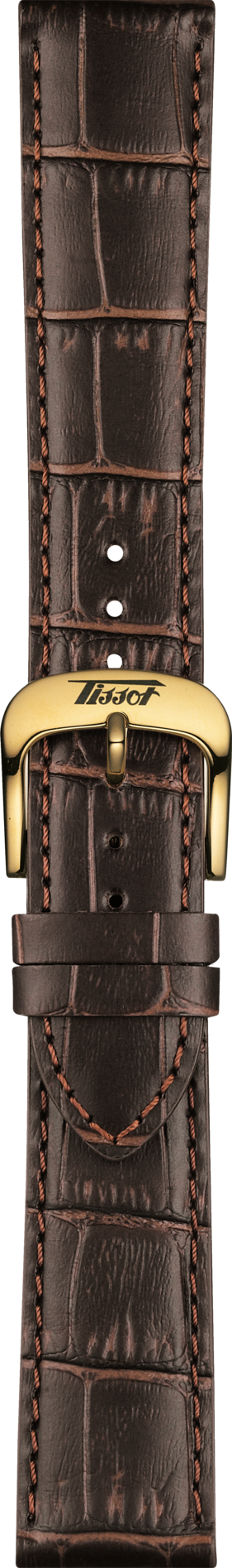 Watch strap Tissot T1184103627700 T600042561 Leather Brown 20mm