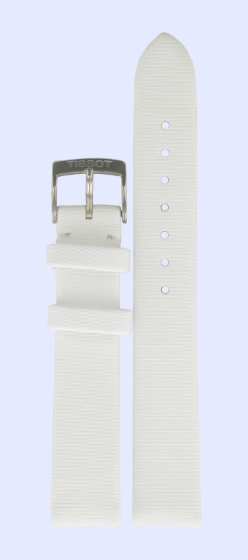 Watch strap Tissot T603026948 Leather/Plastic White 15mm