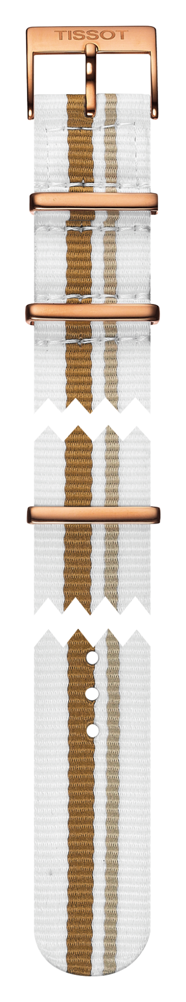 Watch strap Tissot T604036894 Nylon/perlon Bi-color 19mm