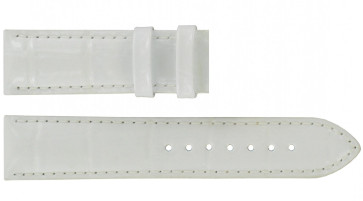 Watch strap Tissot T41645383A / T41.6.453.83 Leather White 19mm