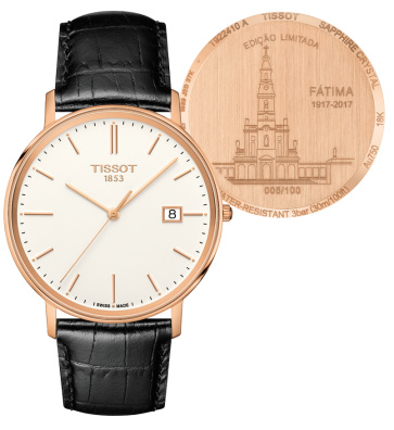 Watch strap Tissot T600040624.Fatima Leather Black 20mm