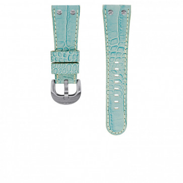 TW Steel watch strap TWB80 Leather Light blue 26mm + white stitching