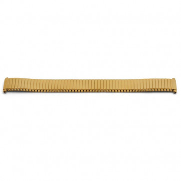 Watch strap Universal 392887 Steel Gold toned 16-18mm variabel