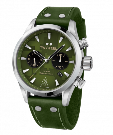 Watch strap TW Steel VS98 Leather Green