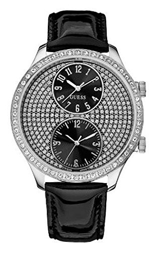 Watch strap Guess W10558L2 / W85053G2 / W10558L1 Leather Black