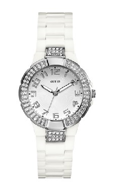 Guess watch strap W11611L1 Plastic White