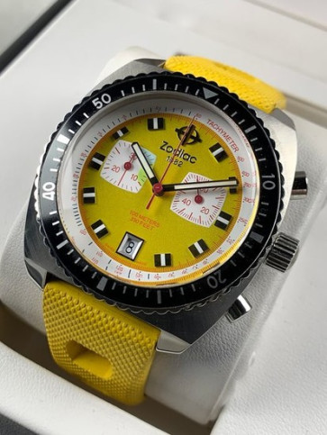 Watch strap Zodiac Z02224 Rubber Yellow