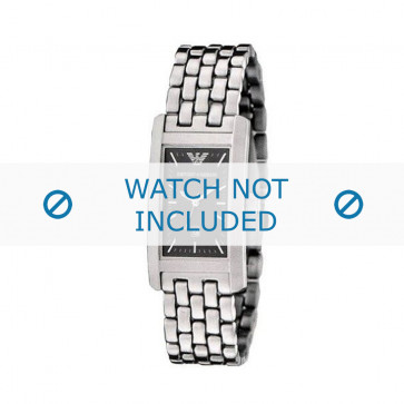 Armani watch strap AR-0113 Steel Silver 19mm 