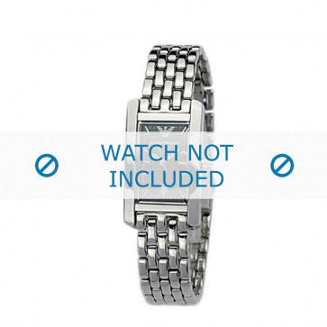 Armani watch strap AR-0116 Steel Silver 14mm 
