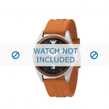 Armani watch strap AR-0561 Rubber Orange 23mm 