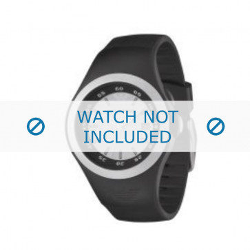 Armani watch strap AR-1112 Rubber Black 16mm 