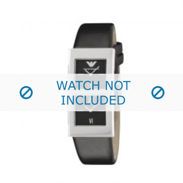 Armani watch strap AR-2102 Leather Black 21mm 