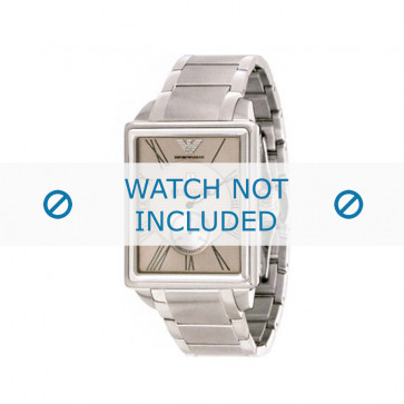 Armani watch strap AR-4207 Steel Silver 22mm 