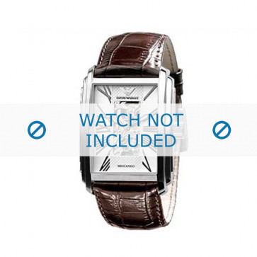 Armani watch strap AR-4225 Croco leather Brown 26mm 