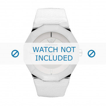 Armani watch strap AR7308 Leather White 26mm