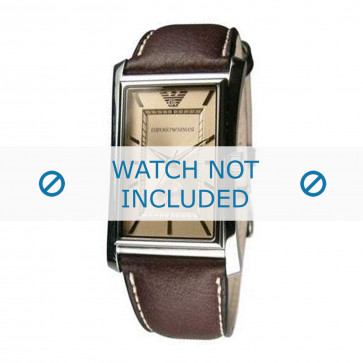 Watch strap Armani AR0152 Leather Brown 23mm
