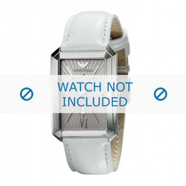 Armani watch strap AR0461 Leather White 20mm + standard stitching