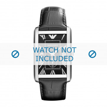 Watch strap Armani AR1604 Leather Black 23mm