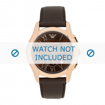 Watch strap Armani AR1701 Leather Brown 23mm