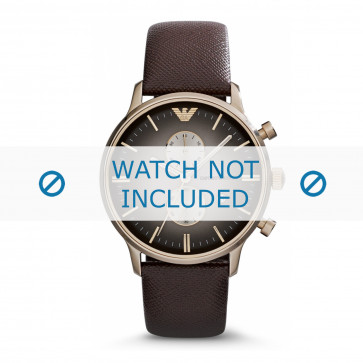 Armani watch strap AR1755 Leather Brown 22mm