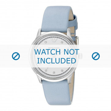 Armani watch strap AR1914 Leather Light blue 16mm