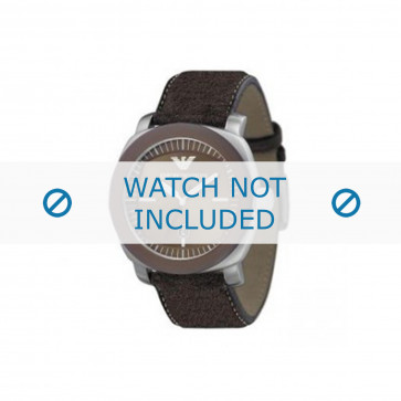 Watch strap Armani AR5819 Leather Brown