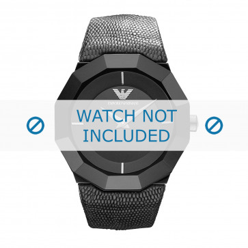 Armani watch strap AR7309 Leather Black 26mm