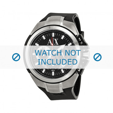 Watch strap Armani AX1042 Silicone Black 32mm