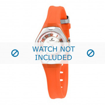 Calypso watch strap K5163-6 Rubber / plastic Orange