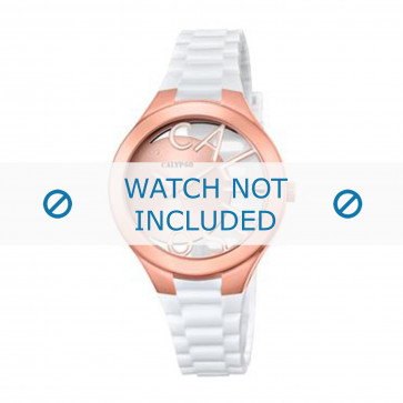 Watch strap Calypso K5678-1 Rubber White 12mm