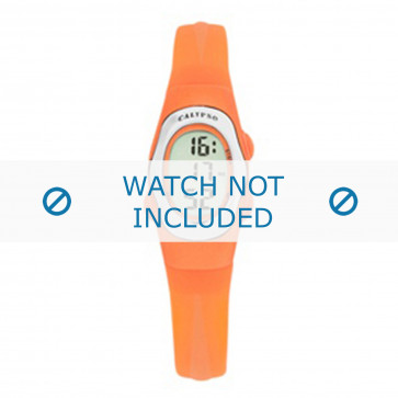 Calypso watch strap K6018-A Rubber / plastic Orange
