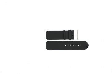 Jacques Lemans watch strap DC-210 / 1-1867A Leather Black 20mm + black stitching