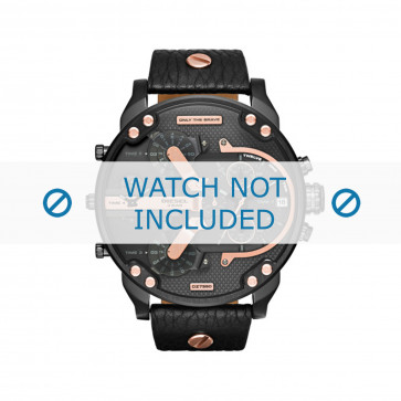 Watch strap Diesel DZ7350 Leather Black 28mm