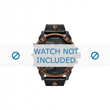 Watch strap Diesel DZ7400 Leather Black 28mm