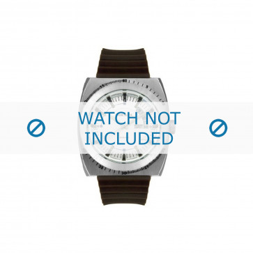 Diesel watch strap DZ1249 Silicone Brown 28mm