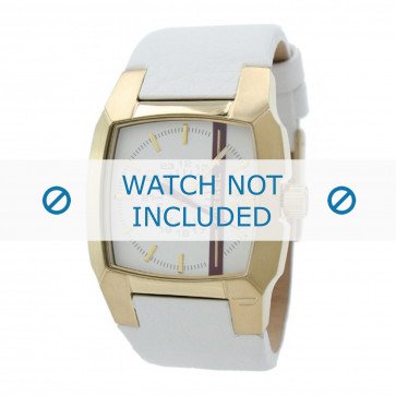 Watch strap Diesel DZ1298 Leather White 18mm