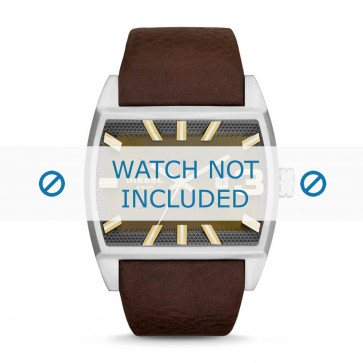 Watch strap Diesel DZ1675 Leather Brown 30mm