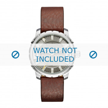 Watch strap Diesel DZ1724 Leather Brown 20mm