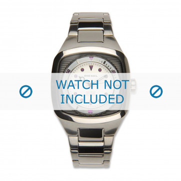 Diesel watch strap DZ5282 Stainless steel Anthracite grey 24mm